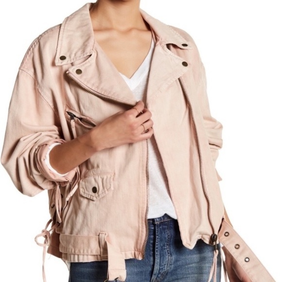 Free People Jackets & Blazers - Free People Lace Up Denim Jacket